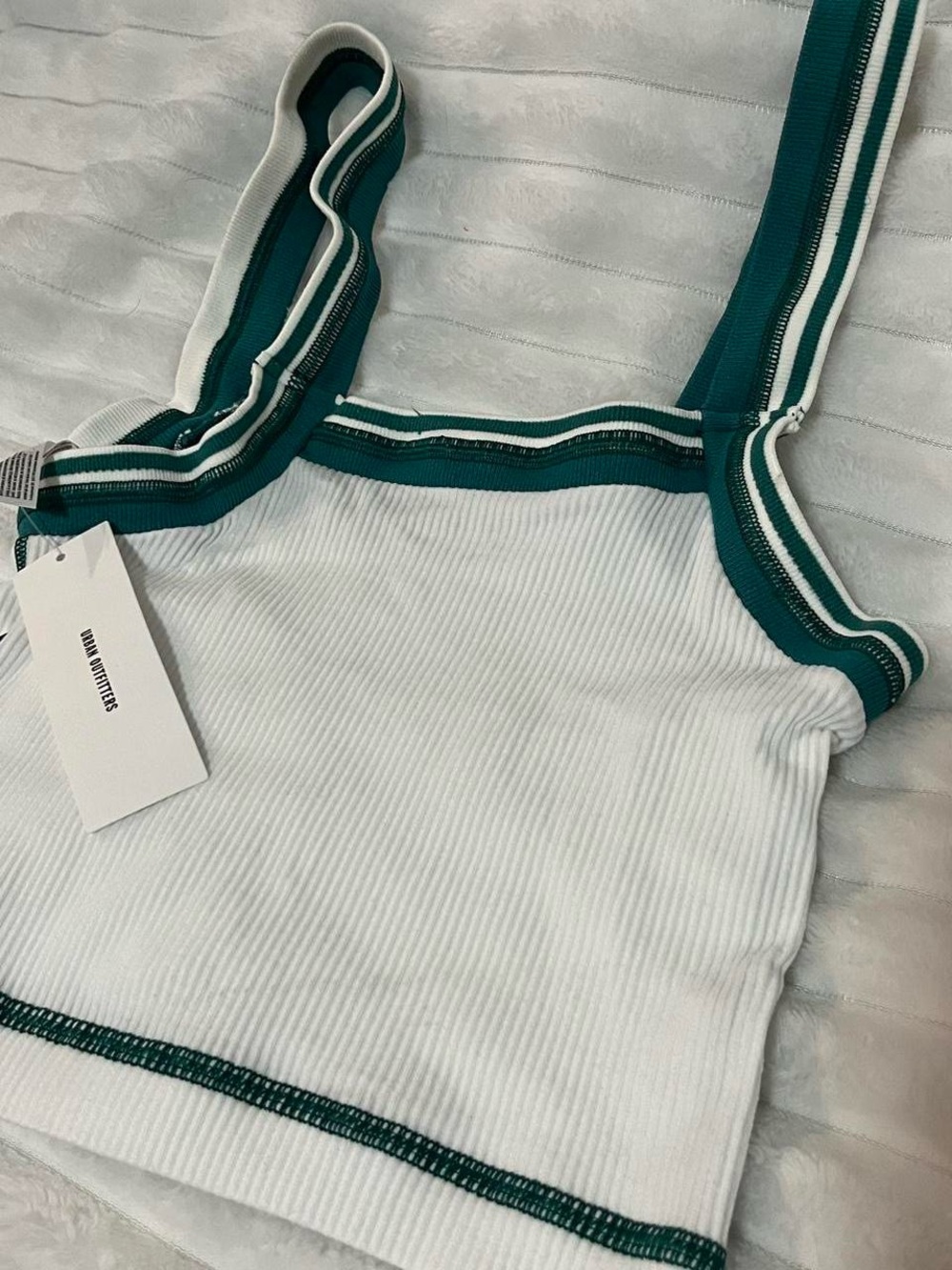 PacSun White Ribbed Tank Top "Serving" - Picture 3 of 5